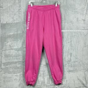 ROTATE Birger Christensen Sunday Sweatpants Sz M Pink Logo Joggers Scandinavian